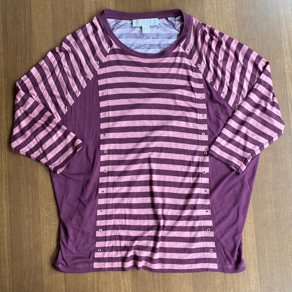 NWOT Michael Kors 3/4 Sleeve Top. Size Small